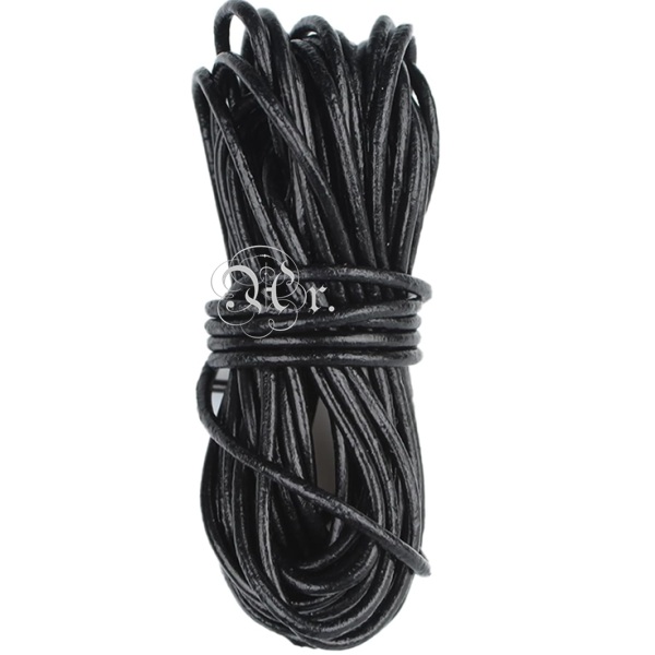 Cordon Cuero 2 Mm. 5 M. Negro