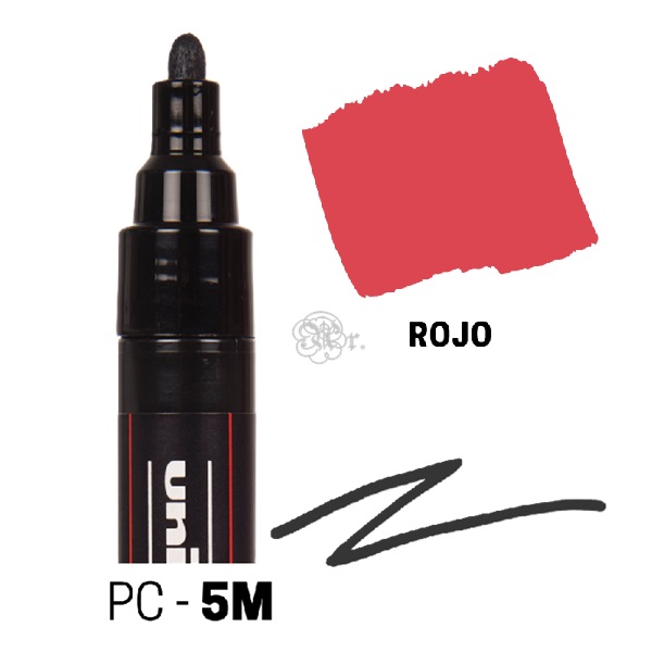 Rotulador Posca PC-5M Rojo