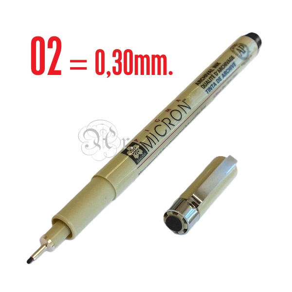 Rotulador Sakura Pigma Micron 02 Negro