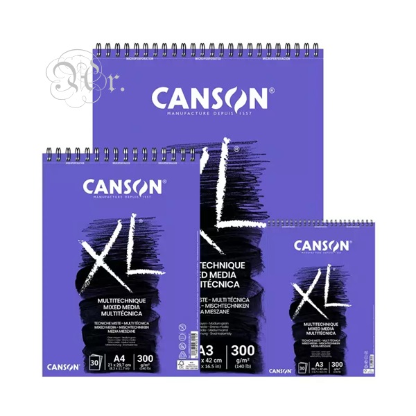 Block Tecnicas Mixtas Canson XL A4 30h.
