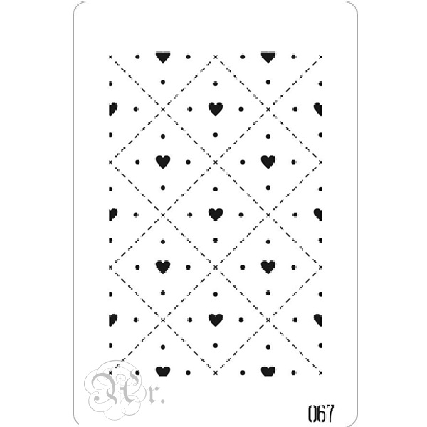 Stencil 20*30 Cm. 067 Corazones 