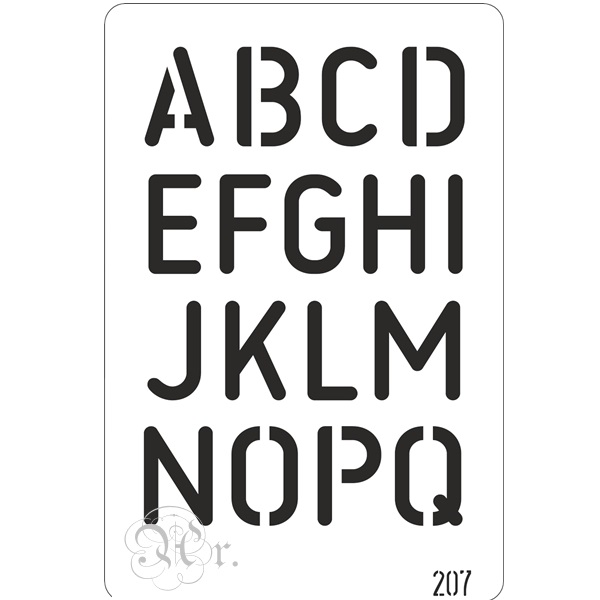 Stencil 20*30 Cm. 207 Abecedario A-Q