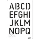 [0848207] Stencil 20x30 cm 207 Abecedario A-Q