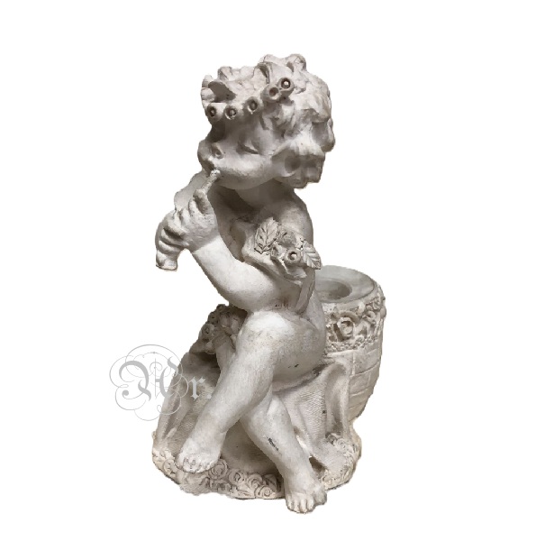 Angel Vela 14 Cm. Marmolina 1110