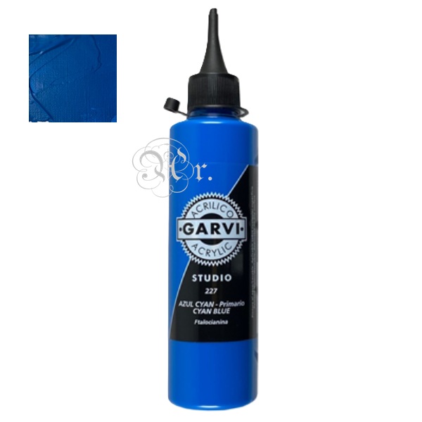 Acrilico Garvi 200 ml. AZUL CYAN PRIMARIO