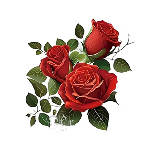 Transfer Textil Dtf 18*18 Cm. Rosas
