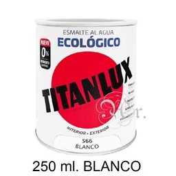 [1503301] Esmalte Al Agua 250 Ml. Titanlux Blanco