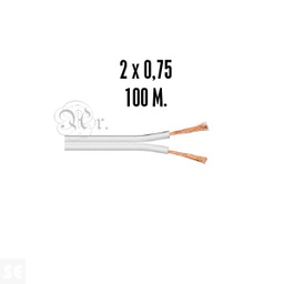 [0502001100] Cable Audio Blanco 2*0.75 100 M.