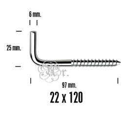 [0509228] Alcayata 22*120 3 U.