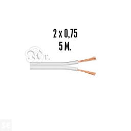 [05020015] Cable Audio Blanco 2*0.75 5 M.