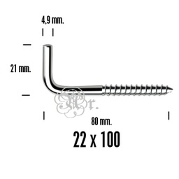 [0509226] Alcayata 22*100 3 Unid.