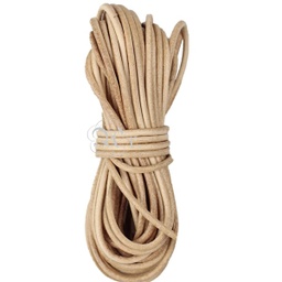 [07070605] Cordon Cuero 2 Mm. 5 M. Natural