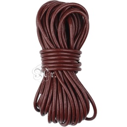 [070706125] Cordon Cuero 2 Mm. 25 M. Negro