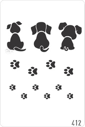 [0848412] Stencil 20x30 cm 412 Huella Perro