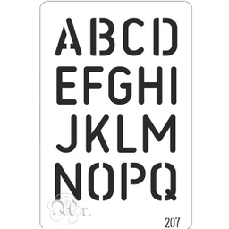 [0848207] Stencil 20*30 Cm. 207 Abecedario A-Q