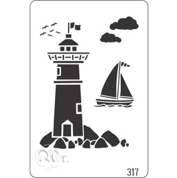 [0848317] Stencil 20*30 Cm. 317 Faro