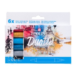 [0209107] Set 6 Rotulador Ecoline Duotip Paisaje Urbano