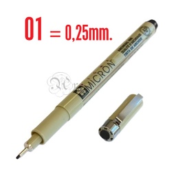 [0205701] Rotulador Calibrado 01 Negro