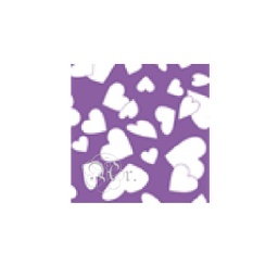 [0722406] Goma Eva Corazones Violeta 33*50 Cm.