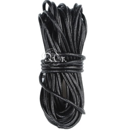 [070706225] Cordon Cuero 2 Mm. 25 M. Negro 